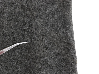 バナナリパブリック Vネック ニット セーター レディース M / 古着 アーガイル 高級 100% カシミヤ きれいめ シンプル 長袖セーター グレー