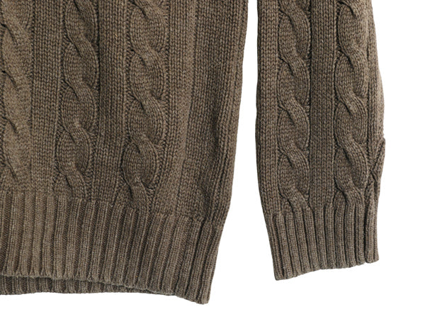 90s ポロ ラルフローレン ケーブル ニット セーター メンズ XXL オールド ハイネック 高級 100% シルク プルオーバー トグル 大きいサイズ