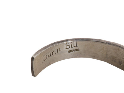 80s ~ ★ ナバホ Darin Bill 作 シルバー バングル / 小物 ヴィンテージ インディアンジュエリー ブレスレット STERLING 重厚 ヘビーゲージ