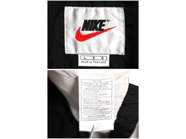 90s ナイキ フルジップ ナイロン トラック ジャケット メンズ L / オールド スウッシュ ウインドブレーカー ブルゾン ライナー付き 当時物