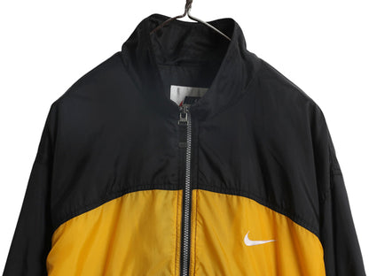 90s ナイキ フルジップ ナイロン トラック ジャケット メンズ L / オールド スウッシュ ウインドブレーカー ブルゾン ライナー付き 当時物