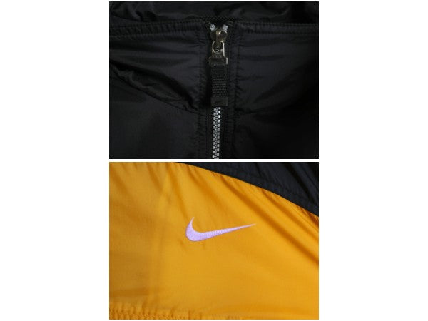 90s ナイキ フルジップ ナイロン トラック ジャケット メンズ L / オールド スウッシュ ウインドブレーカー ブルゾン ライナー付き 当時物