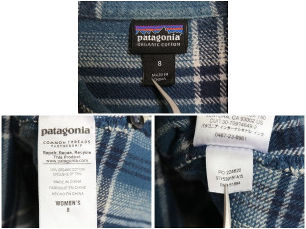 パタゴニア ロングスリーブ フィヨルド フランネル シャツ レディース S 程 / 古着 15年製 ネルシャツ  チェック 長袖シャツ マルチカラー