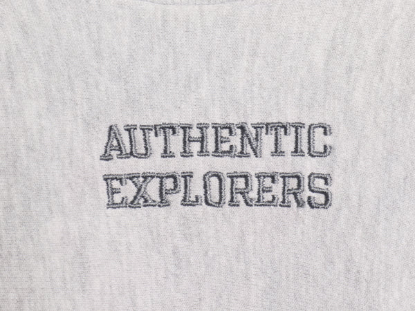 90s USA製 チャンピオン リバースウィーブ カレッジ 刺繍 スウェット メンズ XL オールド トレーナー クルーネック 裏起毛 灰 大きいサイズ