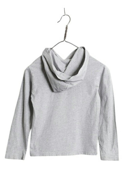 ポロベア ポロ ラルフローレン フード付き プリント 長袖 Tシャツ キッズ S 130cm / パーカー 長袖Tシャツ ロンT カットソー 子ども グレー