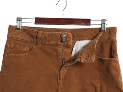 パタゴニア 細畝 コーデュロイ スカート レディース M 程/ 13年製 Patagonia アウトドア ショート丈 ミニスカート ひざ上 ひざ丈 ブラウン