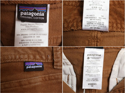 パタゴニア 細畝 コーデュロイ スカート レディース M 程/ 13年製 Patagonia アウトドア ショート丈 ミニスカート ひざ上 ひざ丈 ブラウン