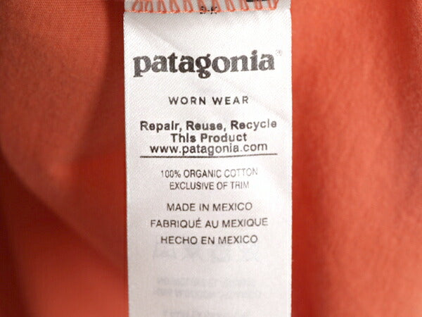 17年製 パタゴニア プリント 半袖 Tシャツ メンズ М Patagonia アウトドア フィッツロイ クレスト グラフィック スリム フィット オレンジ