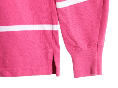 80s ラルフローレン ボーダー コットン 長袖 Tシャツ レディース S ヴィンテージ ボートネック ロンT ラガーシャツ 素材 肩ボタン ツートン