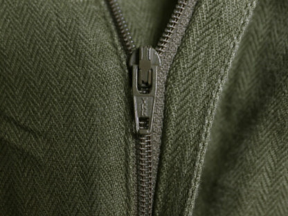 J CREW 100% リネン スカート レディース M 程 無地 ひざ丈 ひざ上丈 ミニスカート ヘリンボーン ヴィンテージ イギリス軍 アーミー カーキ