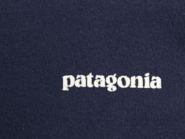 パタゴニア 両面 プリント 半袖 Tシャツ メンズ S / 18年製 Patagonia アウトドア P6 バックプリント ボックスロゴ クルーネック ネイビー
