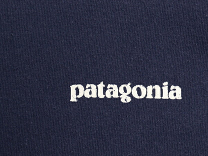 パタゴニア 両面 プリント 半袖 Tシャツ メンズ S / 18年製 Patagonia アウトドア P6 バックプリント ボックスロゴ クルーネック ネイビー