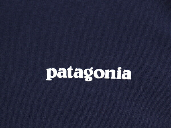 パタゴニア 両面 プリント 半袖 Tシャツ メンズ L / 18年製 オーガニック コットン スリムフィット バックプリント ボックスロゴ ネイビー