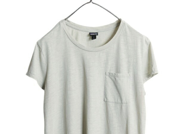 パタゴニア ポケット付き 半袖 Tシャツ レディース L 古着 18年製 Patagonia アウトドア 無地 ポケT オーガニックコットン ポケットTシャツ