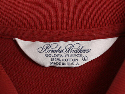 90s USA製 ブルックスブラザーズ 鹿の子 半袖 ポロシャツ メンズ L オールド Brooks Brothers 半袖シャツ ワンポイント ロゴ刺繍 コットン