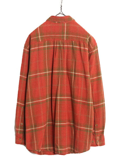 00s オービス チェック 長袖 シャツ メンズ L / 古着 00年代 オールド 旧タグ ORVIS コットン アウトドア マルチカラー ポケット付き 総柄