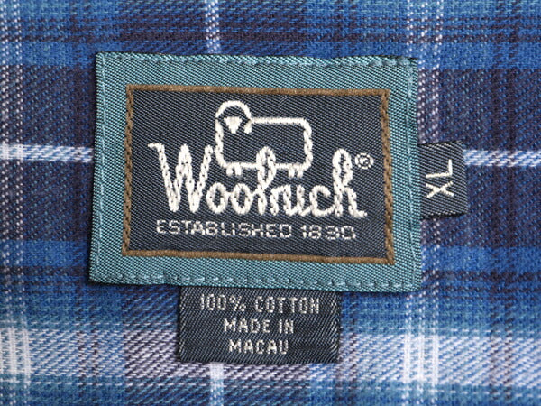 90s ウールリッチ チェック ボタンダウン フランネル シャツ メンズ XL / 90年代 オールド Woolrich ネルシャツ 大きいサイズ 長袖シャツ