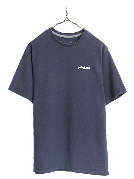 パタゴニア 両面 プリント 半袖 Tシャツ メンズ S / Patagonia アウトドア グラフィック アート イラスト バックプリント クルーネック 紺