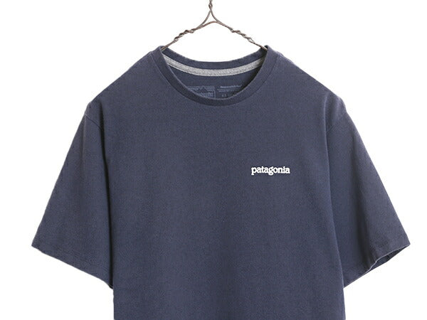 パタゴニア 両面 プリント 半袖 Tシャツ メンズ S / Patagonia アウトドア グラフィック アート イラスト バックプリント クルーネック 紺