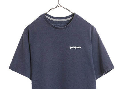 パタゴニア 両面 プリント 半袖 Tシャツ メンズ S / Patagonia アウトドア グラフィック アート イラスト バックプリント クルーネック 紺