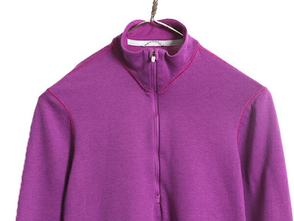 13年製 パタゴニア キャプリーン ミッドウェイト ジップネック レディース XS 古着 Patagonia アウトドア 長袖 Tシャツ ロンT インナー 紫
