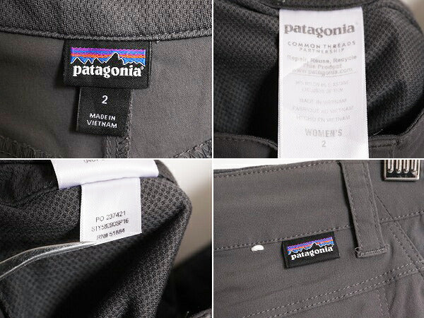 16年製 パタゴニア クアンダリー ショーツ レディース XS 程 / Patagonia アウトドア ショートパンツ ストレッチ ナイロン 短パン 濃灰 灰