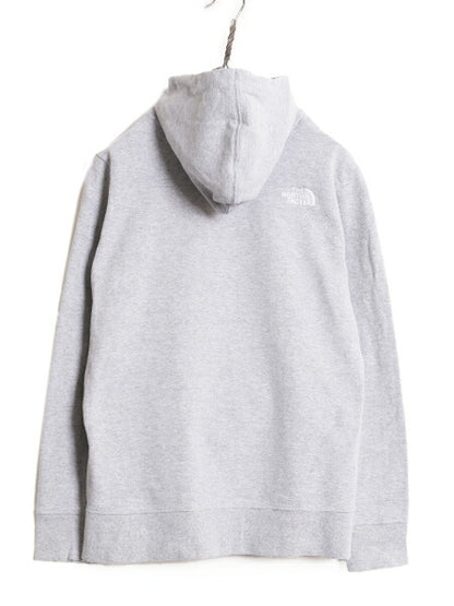 2014年 オリンピック ノースフェイス プリント スウェット フード パーカー メンズ S 程 The North face プルオーバー 裏起毛 USA 限定 灰