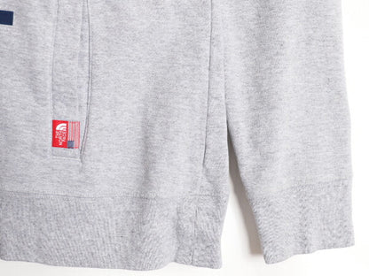 2014年 オリンピック ノースフェイス プリント スウェット フード パーカー メンズ S 程 The North face プルオーバー 裏起毛 USA 限定 灰