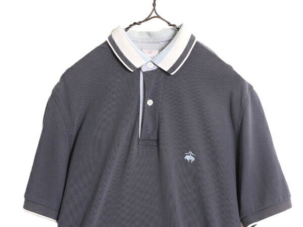 ブルックスブラザーズ 鹿の子 半袖 ポロシャツ メンズ S / Brooks Brothers 346 半袖シャツ ワンポイント オリジナル フィット リブライン