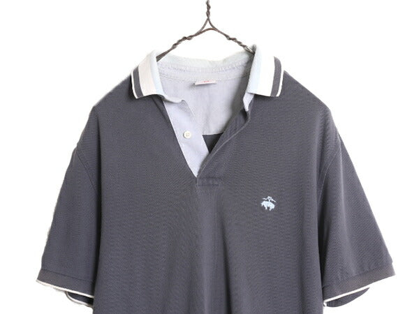 ブルックスブラザーズ 鹿の子 半袖 ポロシャツ メンズ S / Brooks Brothers 346 半袖シャツ ワンポイント オリジナル フィット リブライン
