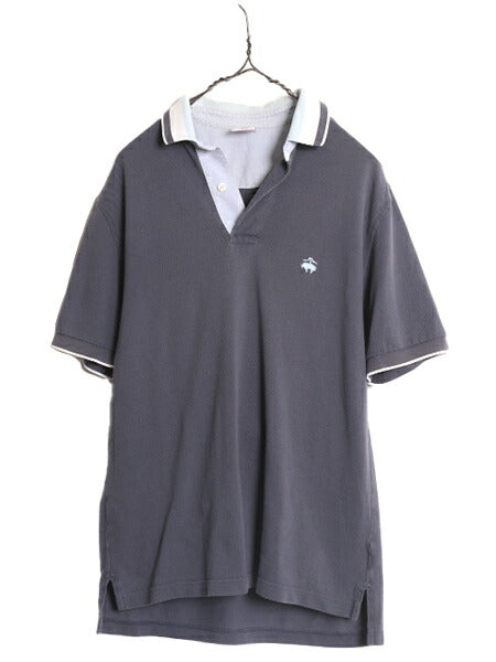 ブルックスブラザーズ 鹿の子 半袖 ポロシャツ メンズ S / Brooks Brothers 346 半袖シャツ ワンポイント オリジナル フィット リブライン