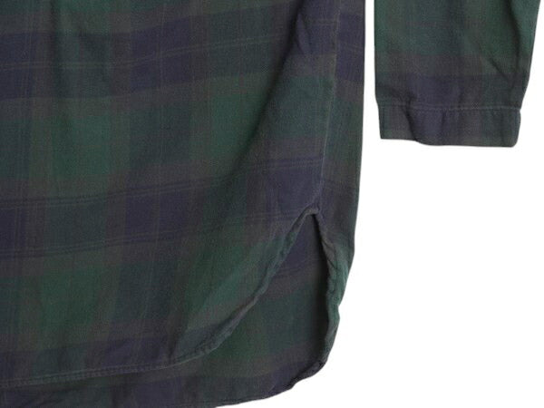 00s ジェイクルー チェック フランネル パジャマ シャツ レディース S 長袖シャツ ブラウス プルオーバー ネルシャツ グランパ ノーカラー
