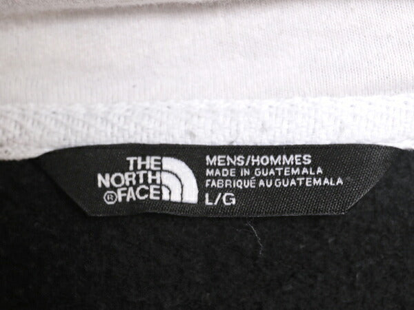 US企画 ノースフェイス プリント スウェット フード パーカー メンズ L 黒 The North Face トレーナー アウトドア プルオーバー モノトーン