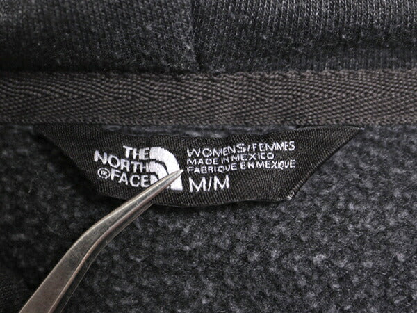 2018年 オリンピック ノースフェイス プリント スウェット フード パーカー レディース M The North face プルオーバー 裏起毛 USA 限定 灰