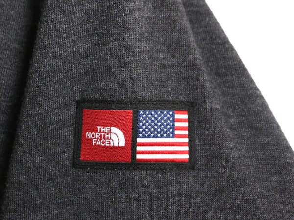 2018年 オリンピック ノースフェイス プリント スウェット フード パーカー レディース M The North face プルオーバー 裏起毛 USA 限定 灰