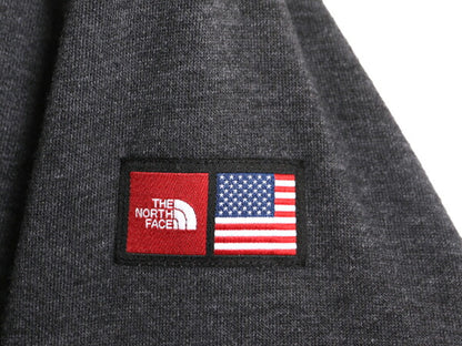 2018年 オリンピック ノースフェイス プリント スウェット フード パーカー レディース M The North face プルオーバー 裏起毛 USA 限定 灰