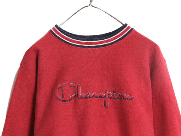 90s USA製 チャンピオン リバースウィーブ スウェット メンズ M / 90年代 オールド Champion トレーナー リブライン スクリプト ロゴ刺繍
