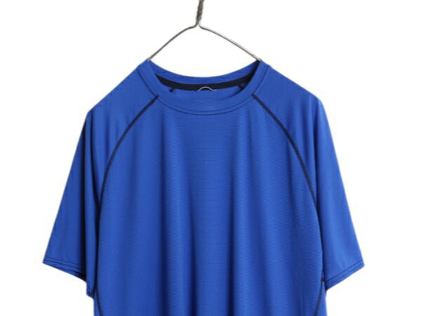 パタゴニア ライトウェイト キャプリーン 半袖 Tシャツ メンズ XL 古着 16年製 アンダーシャツ ストレッチ インナー 無地 大きいサイズ 青