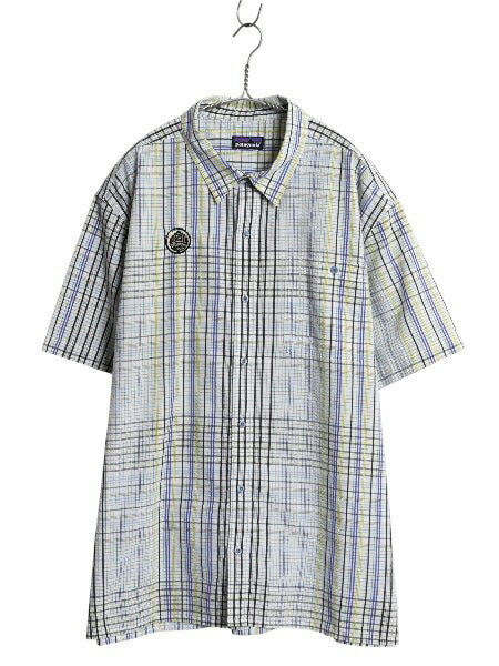 パタゴニア チェック 半袖 シャツ メンズ XXL 古着 アウトドア オーガニック コットン シアサッカー 大きいサイズ ボックス ゆったり 企業