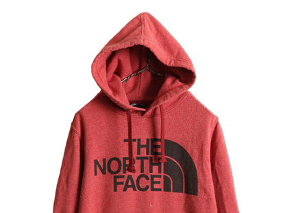 ■ ノースフェイス プリント スウェット フード パーカー ( メンズ S ) 古着 The North Face プルオーバー 裏起毛 トレーナー アウトドア