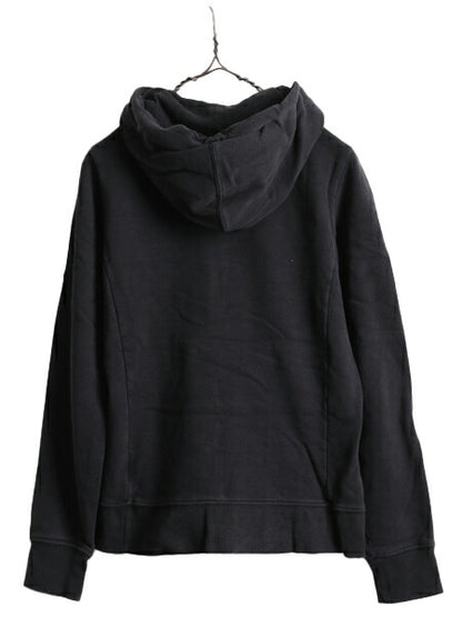 ■ ノースフェイス ロゴ プリント スウェット フード パーカー レディース S / The North Face トレーナー プルオーバー 裏起毛 ブラック
