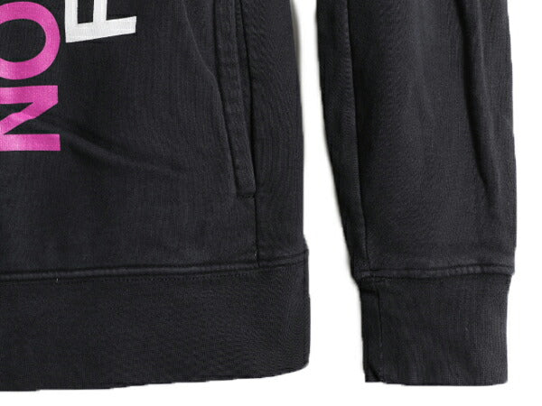 ■ ノースフェイス ロゴ プリント スウェット フード パーカー レディース S / The North Face トレーナー プルオーバー 裏起毛 ブラック