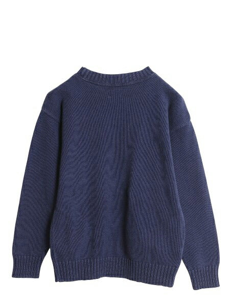 90s USA製 ブルックスブラザーズ モックネック ニット セーター ボーイズ L メンズ S レディース M オールド コットン ハイネック 無地 紺