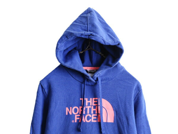 ■ ノースフェイス プリント スウェット フード パーカー レディース M / 古着 The North Face トレーナー プルオーバー 裏起毛 アウトドア