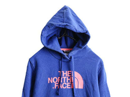 ■ ノースフェイス プリント スウェット フード パーカー レディース M / 古着 The North Face トレーナー プルオーバー 裏起毛 アウトドア