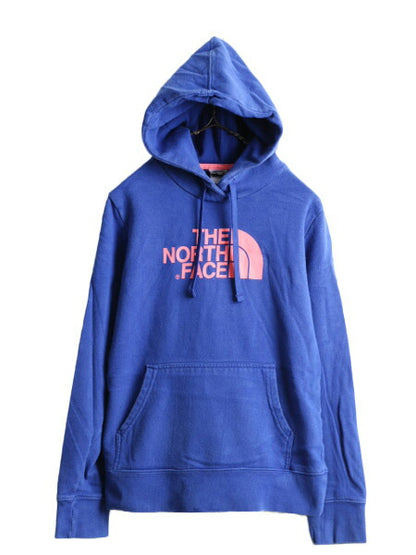■ ノースフェイス プリント スウェット フード パーカー レディース M / 古着 The North Face トレーナー プルオーバー 裏起毛 アウトドア