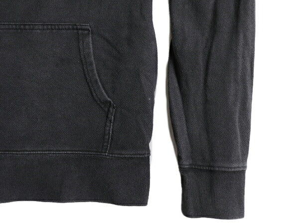 ■ ノースフェイス プリント スウェット フード パーカー レディース L The North Face トレーナー プルオーバー 裏起毛 黒 ビンテージ加工