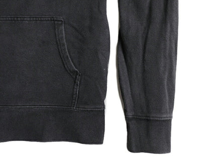 ■ ノースフェイス プリント スウェット フード パーカー レディース L The North Face トレーナー プルオーバー 裏起毛 黒 ビンテージ加工