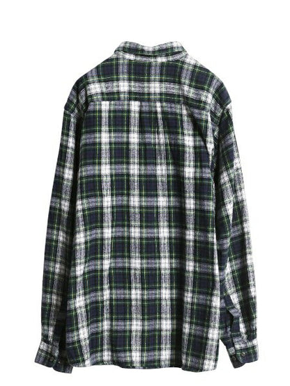 エルエルビーン チェック 長袖 ボタンダウン フランネル シャツ メンズ XL 古着 長袖シャツ ネルシャツ コットン BD ゆったり 大きいサイズ
