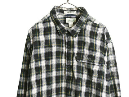 00s エルエルビーン チェック 長袖 フランネル シャツ メンズ XL / オールド 長袖シャツ ネルシャツ コットン プルオーバー 大きいサイズ
